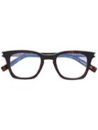 Saint Laurent 'slim Sl 139' Glasses, Brown, Acetate