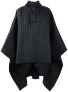 Craig Green Quilted Hooded Poncho, Adult Unisex, Size: Small, Black, Polyamide/polyester