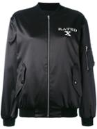 Jeremy Scott - X Rated Bomber Jacket - Women - Cotton/polyester/other Fibers - 40, Black, Cotton/polyester/other Fibers