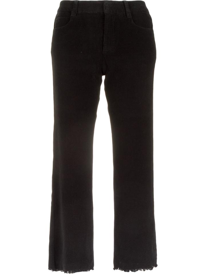 Egrey Flared Cropped Trousers - Black