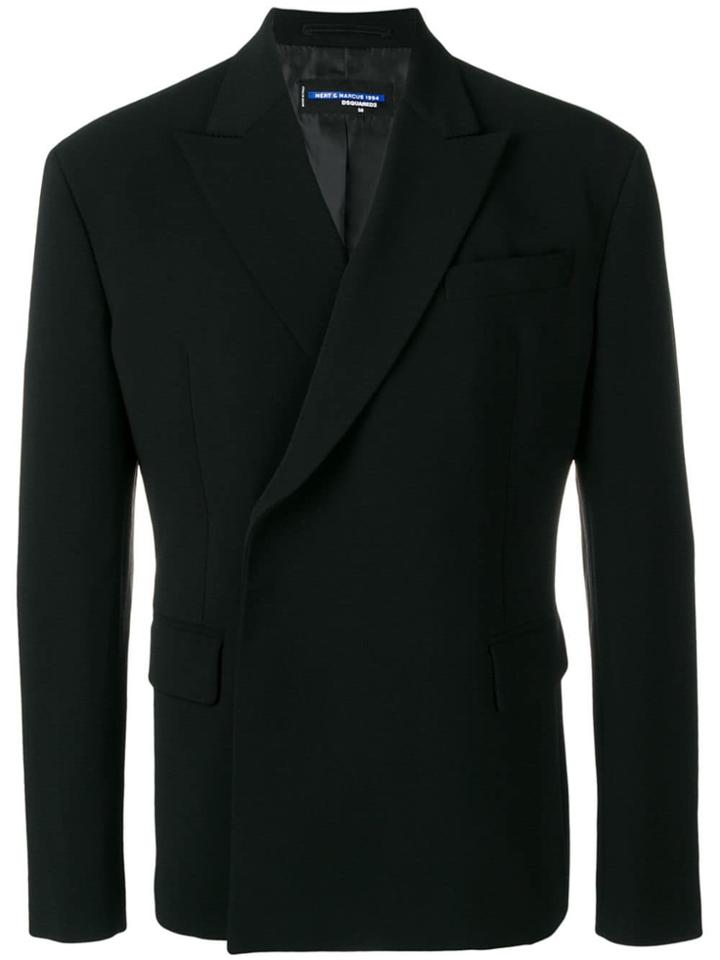 Dsquared2 Back Graphic Print Blazer - Black