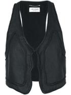 Saint Laurent Trim Detail Waistcoat - Black