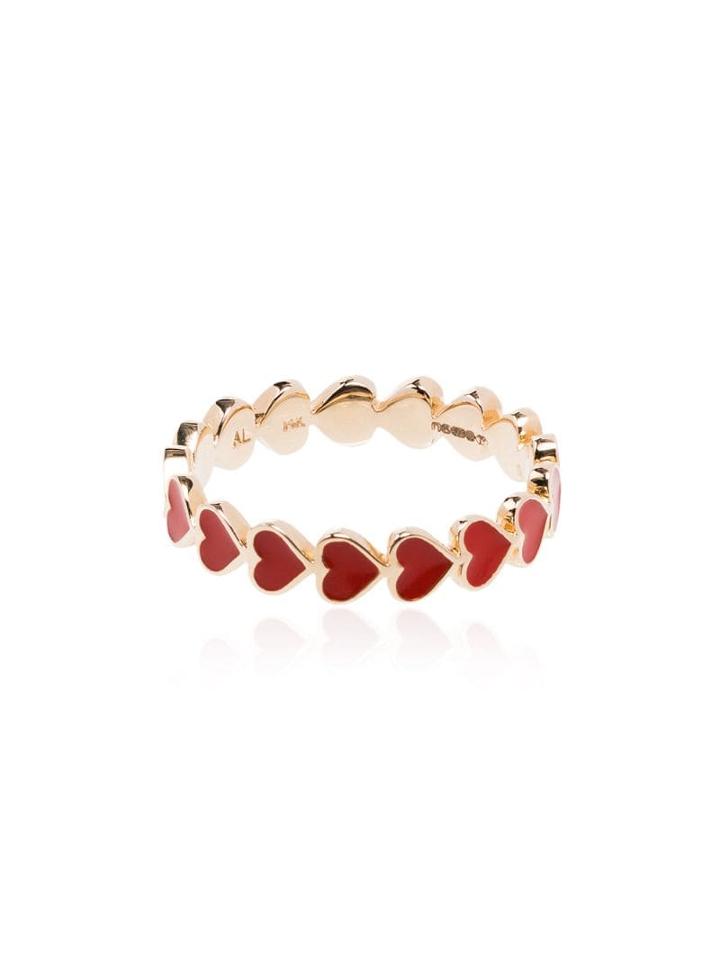 Alison Lou 14kt Gold And Red Heart Ring