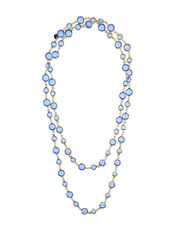 Chanel Vintage Gripoix Sautoir Necklace, Women's, Blue