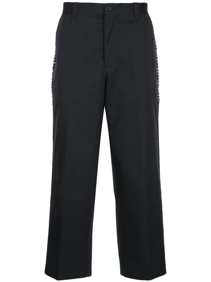 Coohem Tweed Side Panel Chinos - Blue