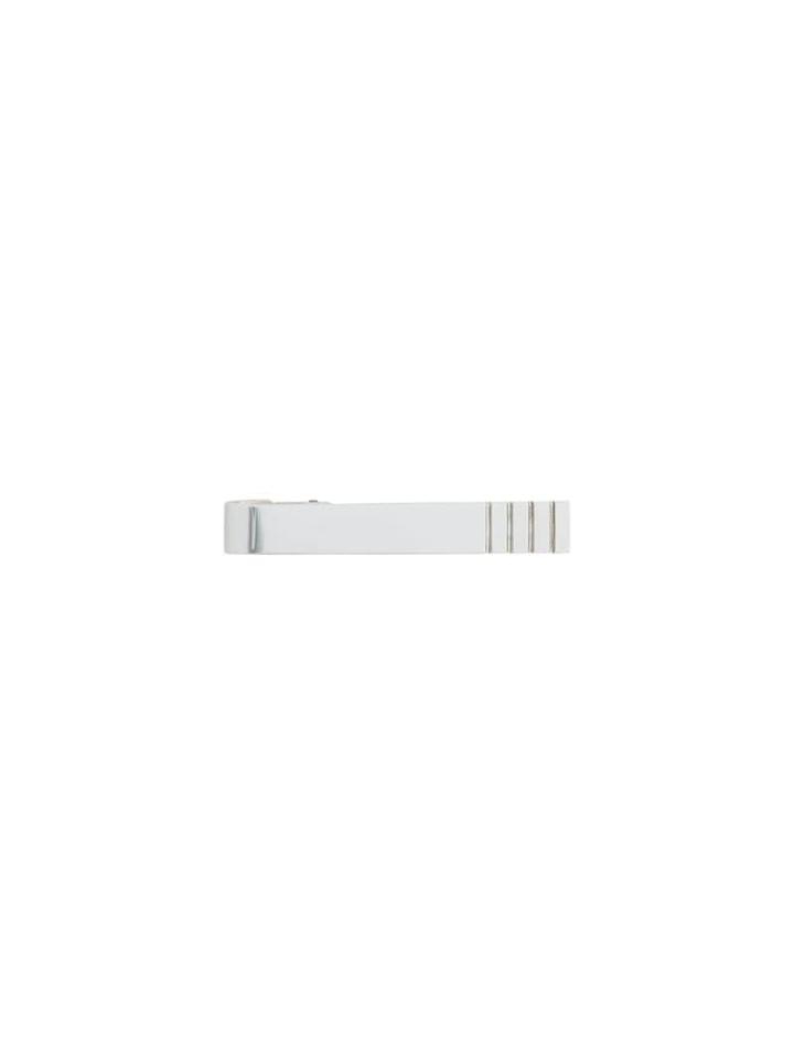 Thom Browne 4-bar Silver Long Tie Bar - Metallic