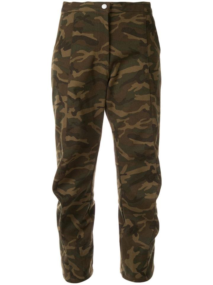 Zambesi Cropped Camo Trousers - Green