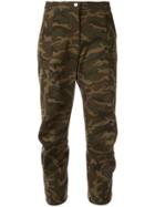 Zambesi Cropped Camo Trousers - Green