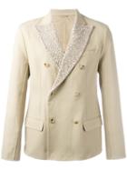 Ermanno Scervino Button Up Jacket, Men's, Size: 54, Nude/neutrals, Cotton/silk/polyester/cupro