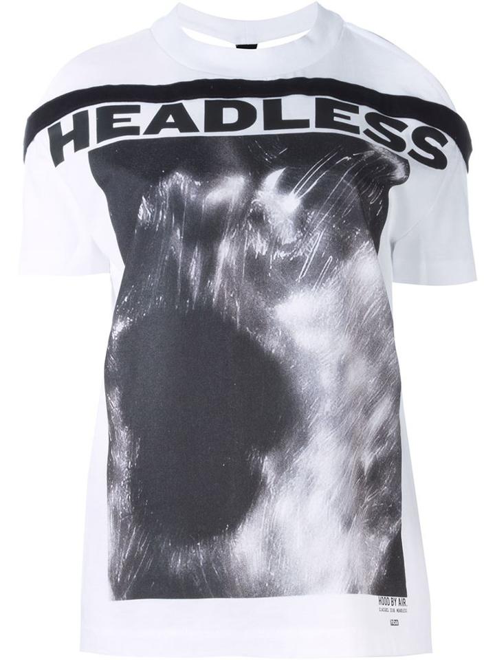 Hood By Air 'headless' Open-shoulder T-shirt, Women's, Size: Large, White, Cotton