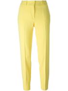 Ermanno Scervino Slim Fit Trousers, Women's, Size: 44, Yellow/orange, Spandex/elastane/acetate/viscose