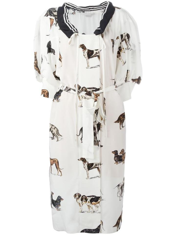 Stella Mccartney Sailor Collar Dog Dress, Women's, Size: 40, White, Silk