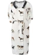 Stella Mccartney Sailor Collar Dog Dress, Women's, Size: 40, White, Silk