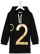 No21 Kids Logo Print Hoodie Dress, Girl's, Size: 12 Yrs, Black