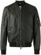 Burberry Bomber Jacket, Men's, Size: Xl, Green, Polyamide/polyester/lamb Skin/cotton
