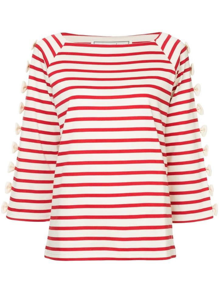 Tu Es Mon Trésor Ribbon-embellished Top - White