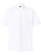 Les Hommes Boxy Fit Short Sleeves Shirt - White