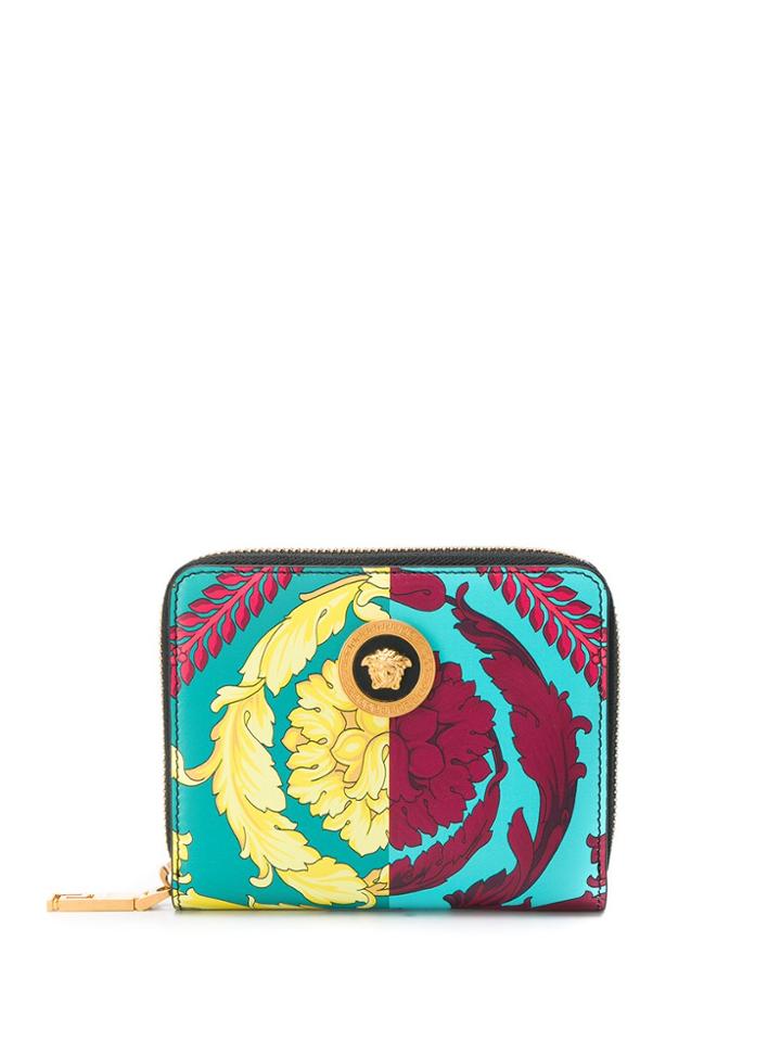 Versace Voyage Barocco Print Wallet - Black