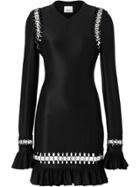 Burberry Ring-pierced Stretch Jersey Mini Dress - Black