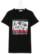 Msgm Kids Teen Graphic Logo T-shirt - Black