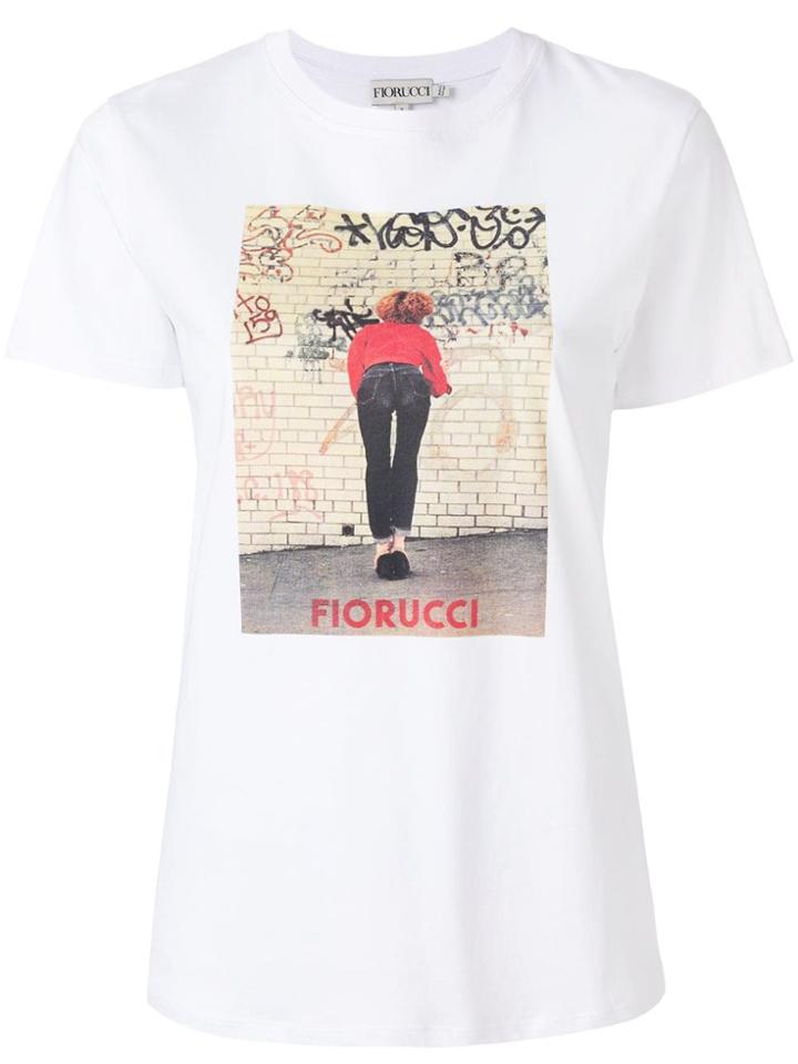 Fiorucci Graffiti Girl Print T-shirt - White