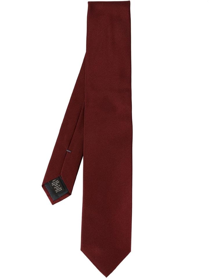 Ermenegildo Zegna Pointed Tip Tie - Red