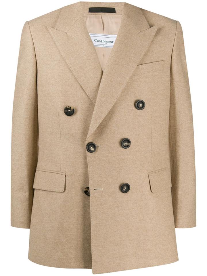 Casablanca Fitted Double-breasted Blazer - Neutrals