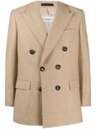 Casablanca Fitted Double-breasted Blazer - Neutrals