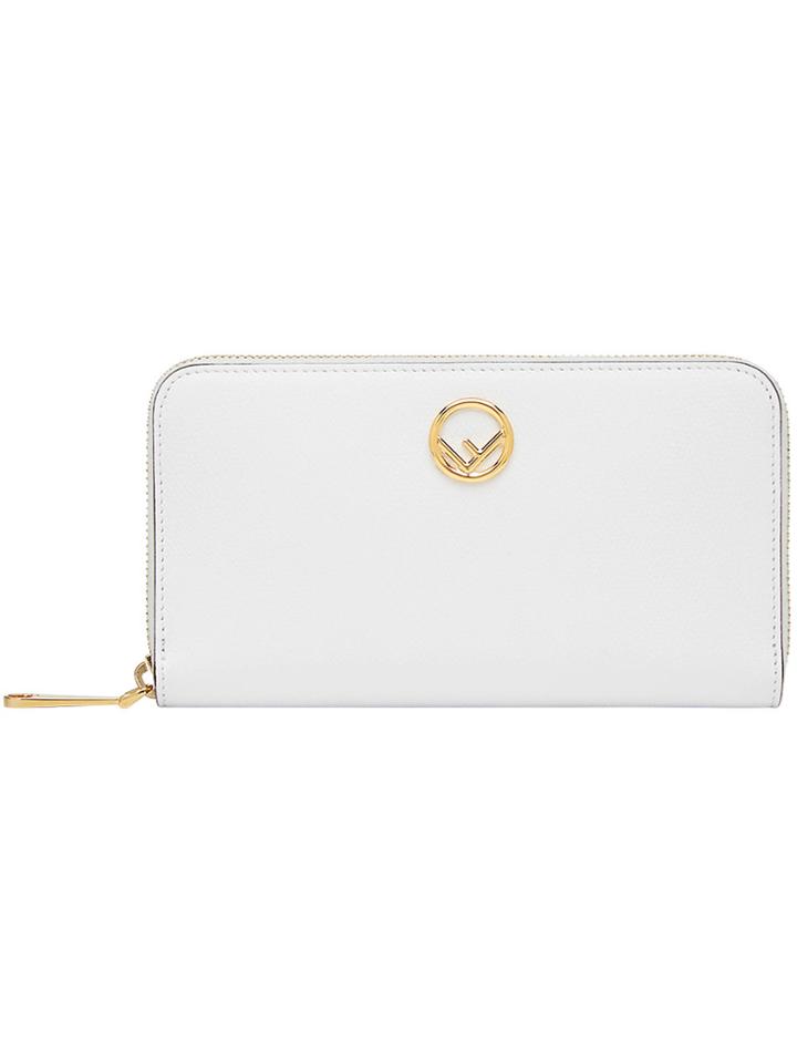 Fendi Long Logo Wallet - White