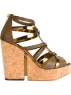 Jimmy Choo Pascal 120 Sandals, Women's, Size: 41, Green, Calf Leather/leather