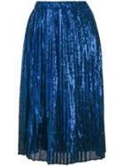 No21 Pleated Sequin Embellished Shirt - Blue