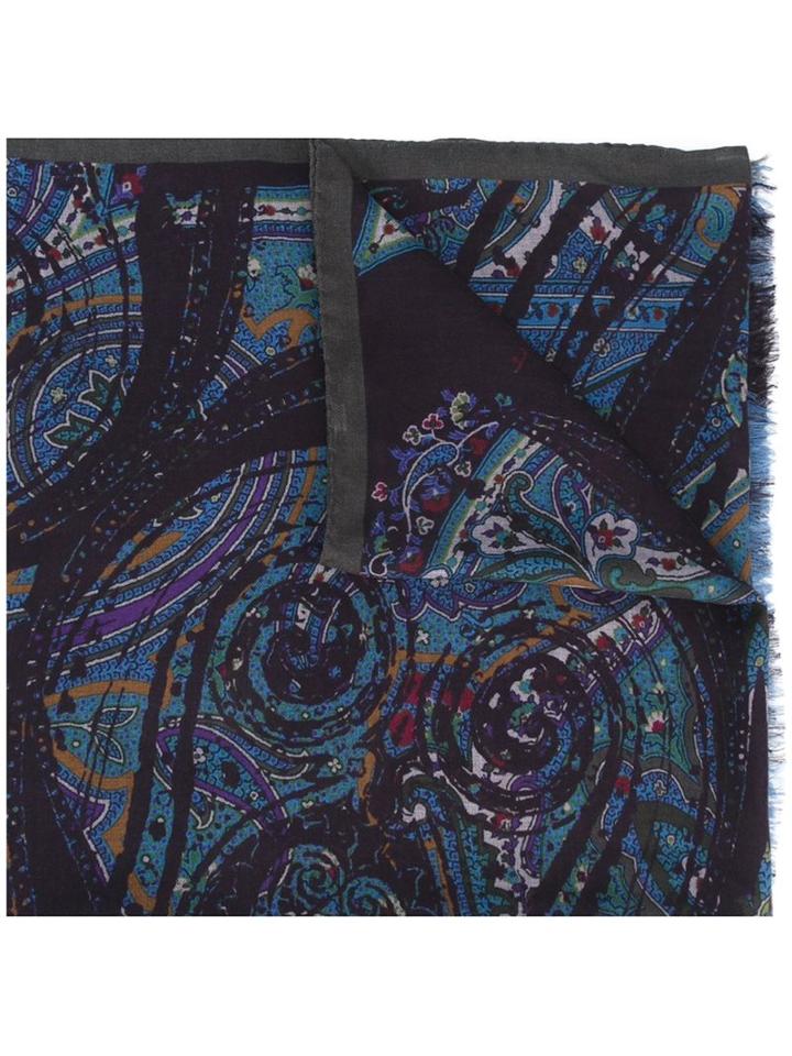 Etro Paisley Print Scarf, Men's, Modal/cashmere