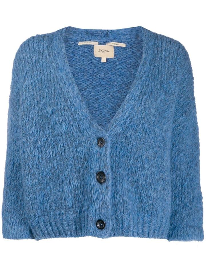 Bellerose Cropped Sleeves Cardigan - Blue