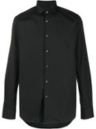 Corneliani Plain Long Sleeved Shirt - Black