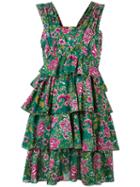 No21 Flower Print Dress, Women's, Size: 42, Green, Cotton