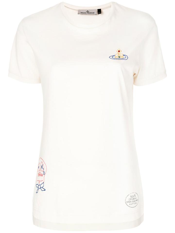 Vivienne Westwood Anglomania Scribble Patch T-shirt - Nude & Neutrals