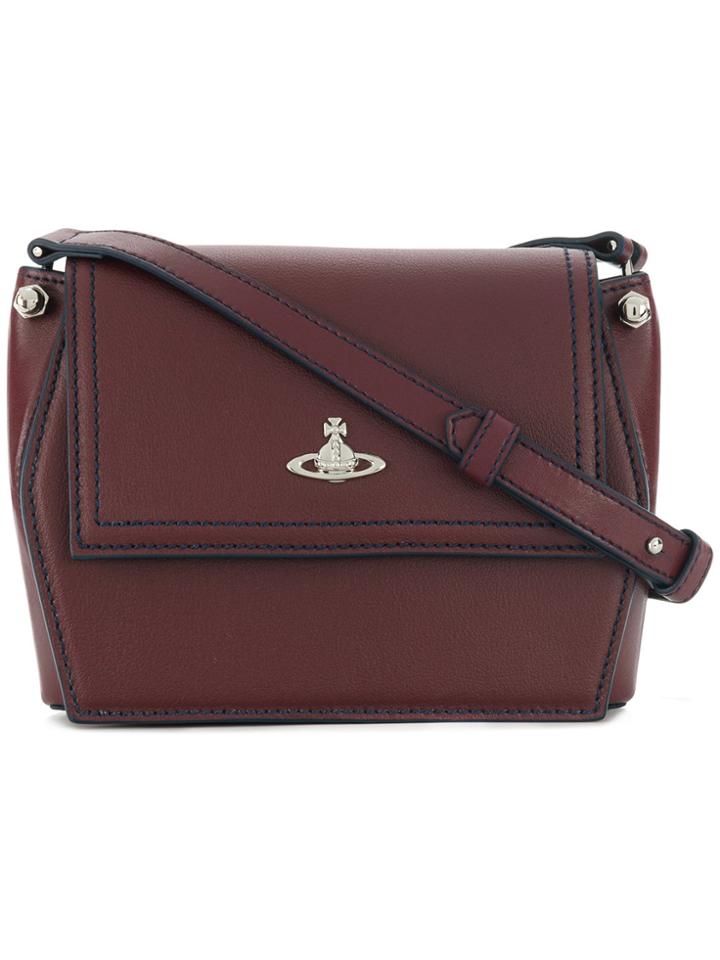 Vivienne Westwood Logo Embellished Shoulder Bag - Red