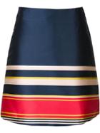 Suno Striped A-line Skirt - Blue