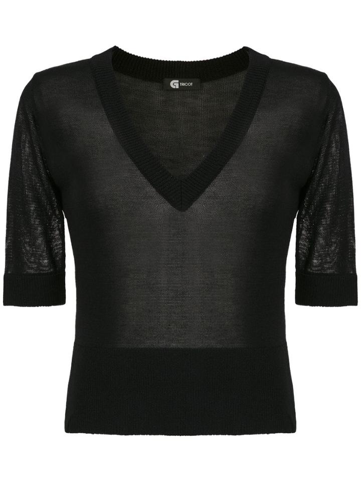 Gloria Coelho Knit Top - Black