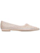 Sophia Webster Bibi Butterfly Glitter Leather Flats - Metallic