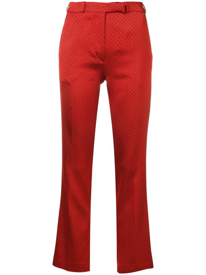 Etro Geometric Pattern Trousers - Red