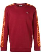 Fila Logo Stripe Print Sweatshirt - Red
