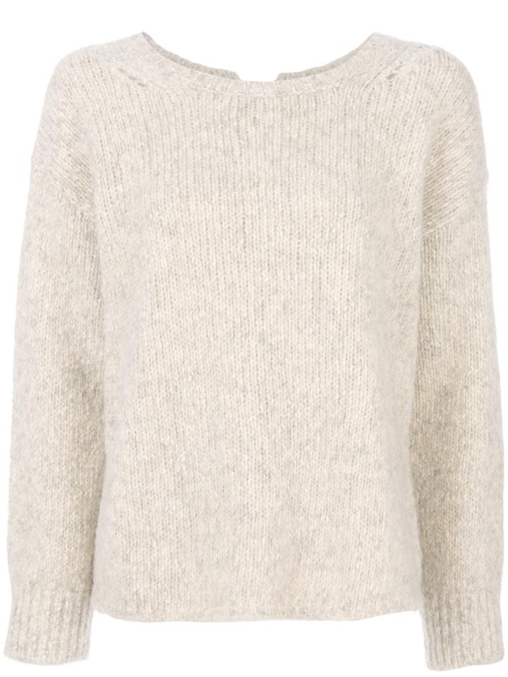 Humanoid Ribbed Round Sweater - Nude & Neutrals
