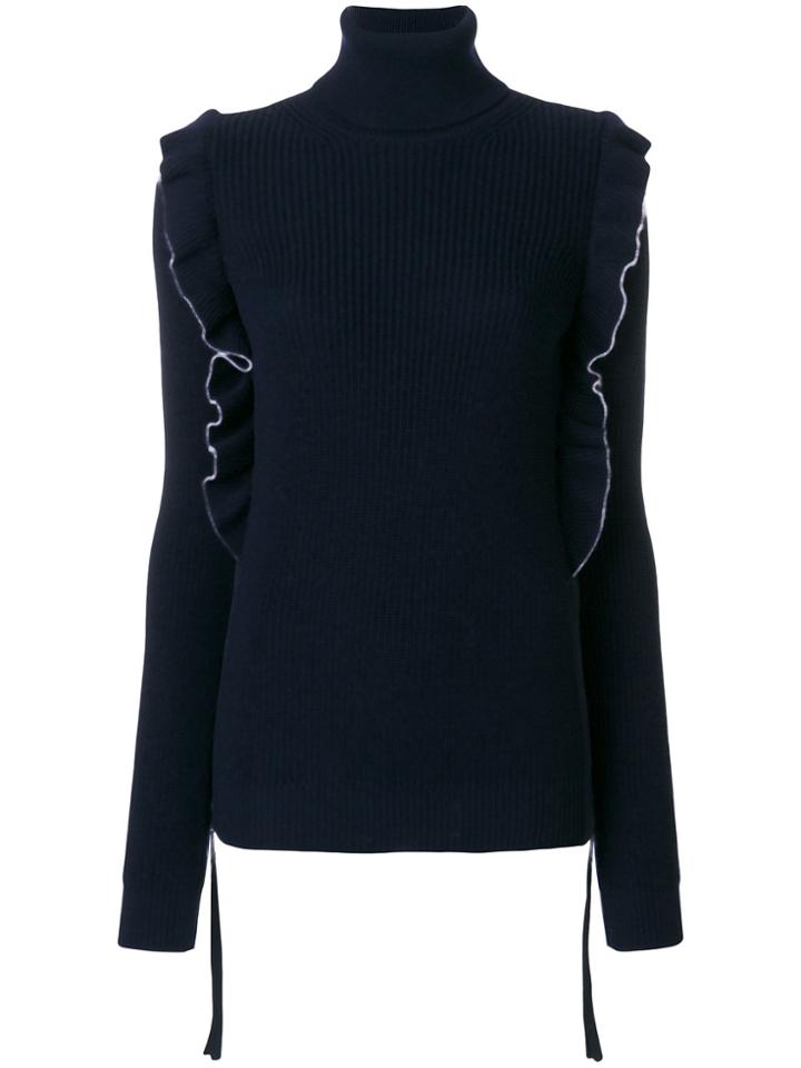 No21 Ruffle Sleeve Sweater - Blue