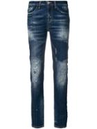 Frankie Morello Distressed Skinny Jeans - Blue