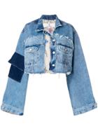Natasha Zinko Oversized Cropped Jacket - Blue