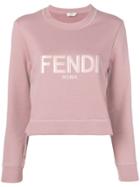 Fendi Mirrored Logo Sweatshirt - Pink