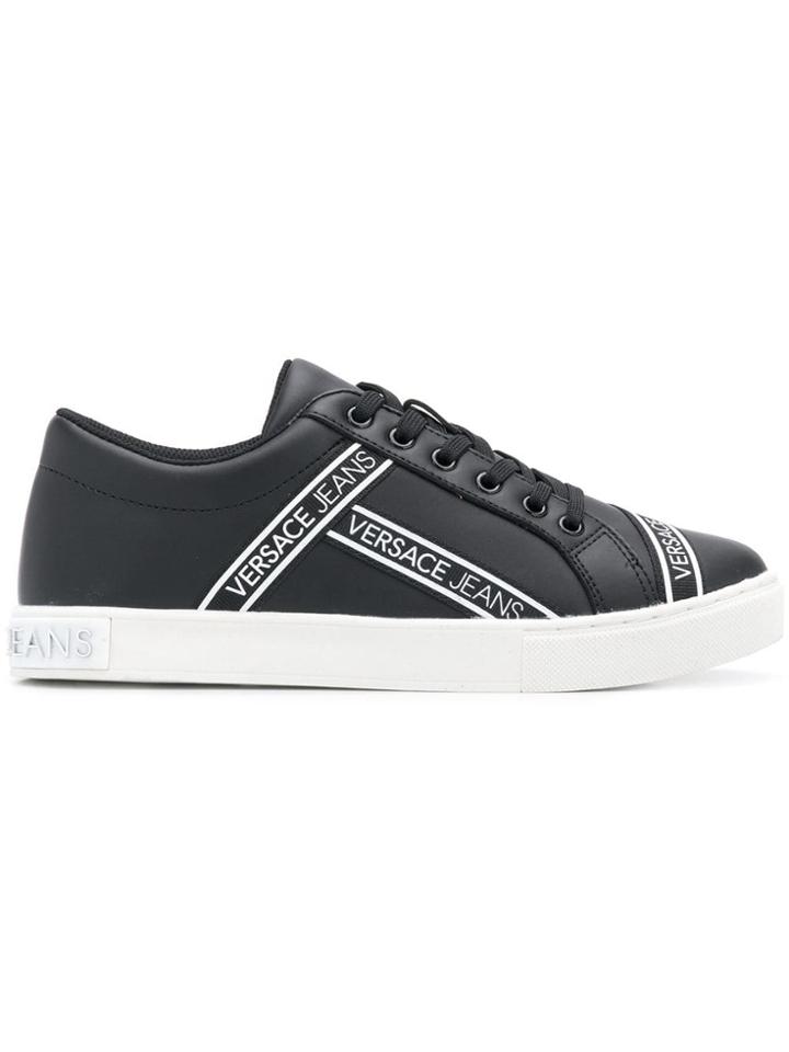 Versace Jeans Logo Strap Sneakers - Black
