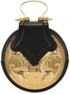 Okhtein - Embellished Round Clutch - Women - Leather/brass - One Size, Black, Leather/brass