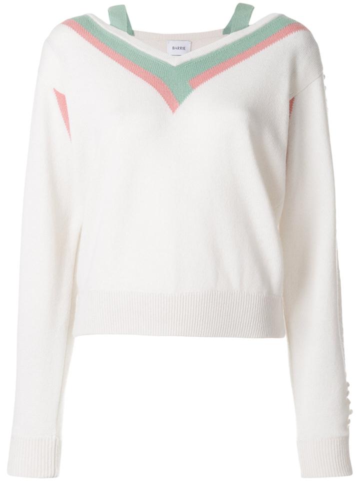 Barrie Cold-shoulder Jumper - White